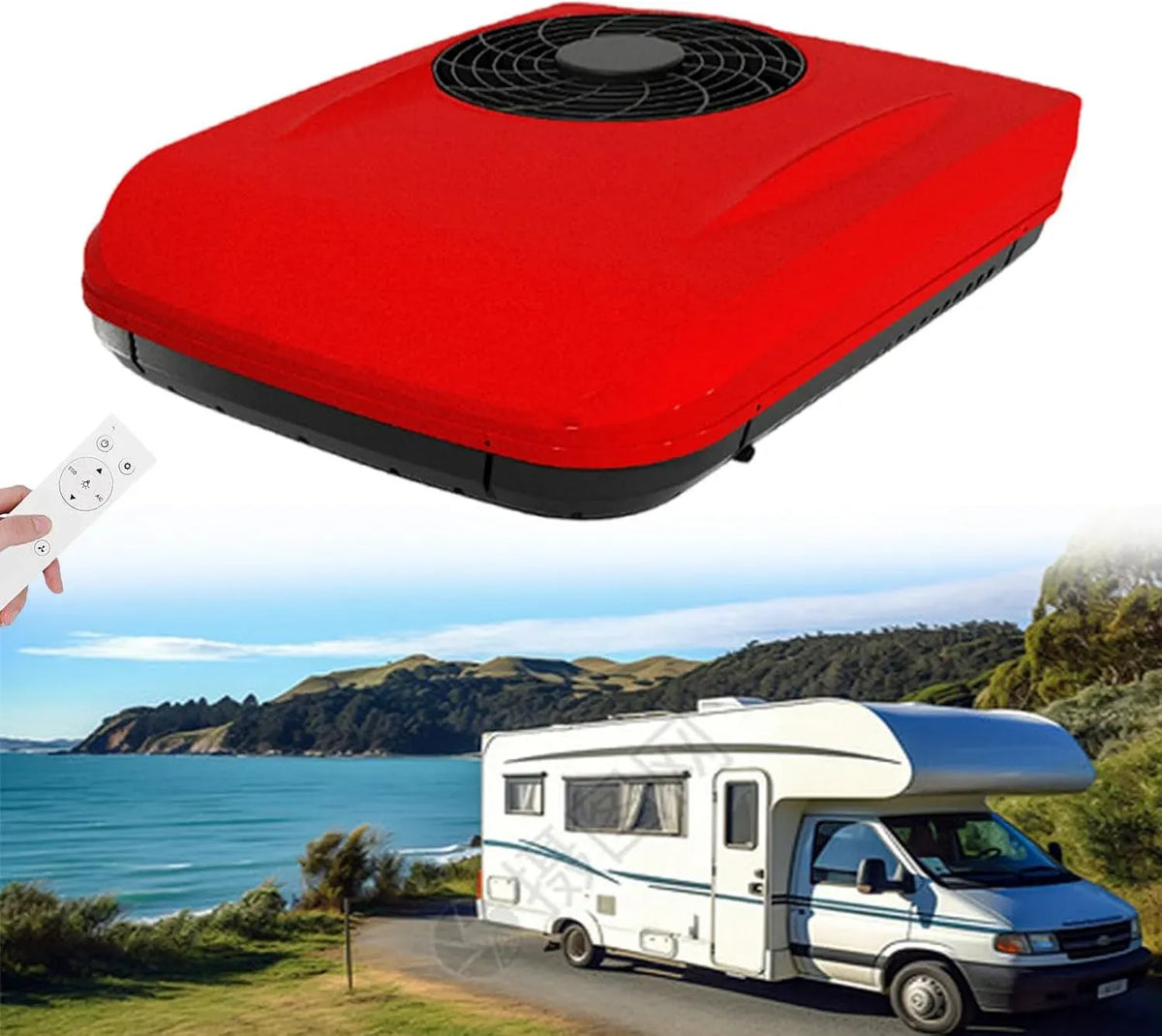 Climatiseur 12V/24V Red-12V, 12 V, camping, rouge