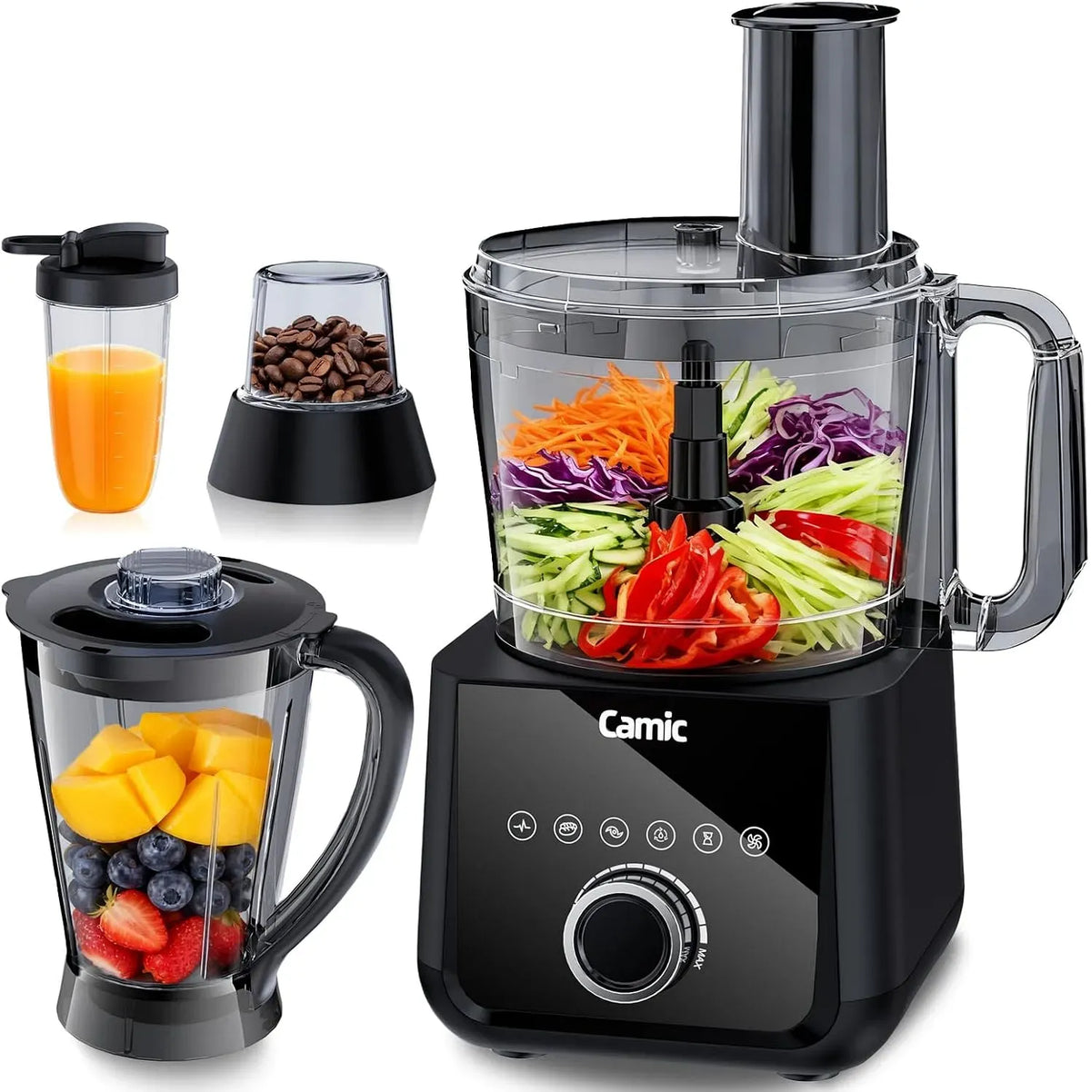 Robot, 2.5 L, 1500 W, 6 programmes, pour une Variété de Tâches de Cuisine