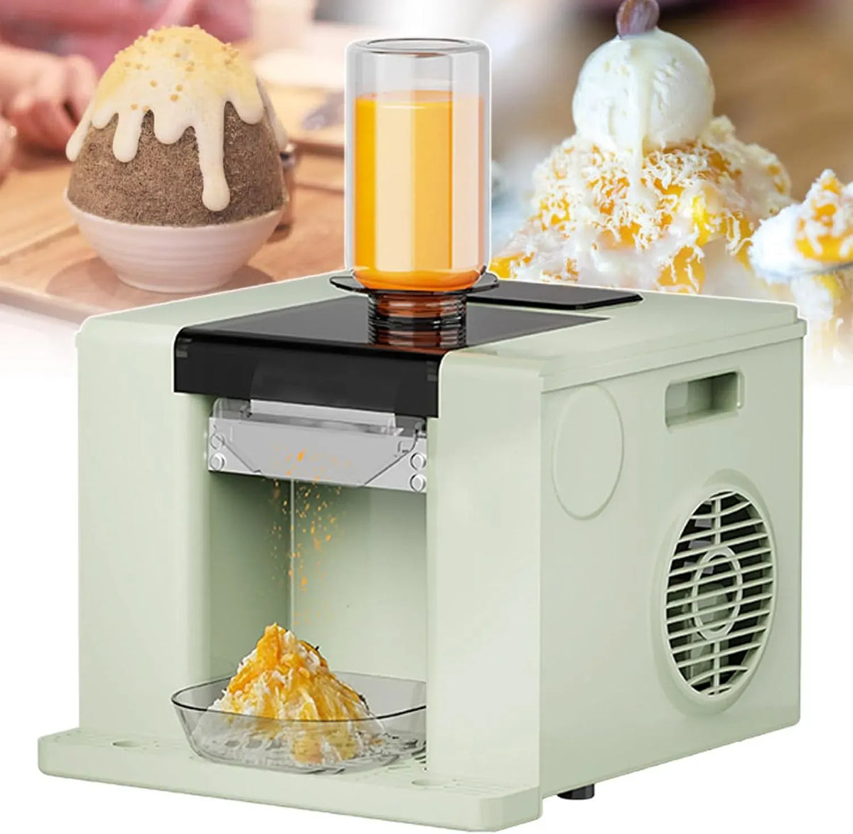Machine À Glace, machine à glace et sorbet, machine à café électrique, 280 W, 60 Kg, 750 ml, décoration de salon, professionnel, vert