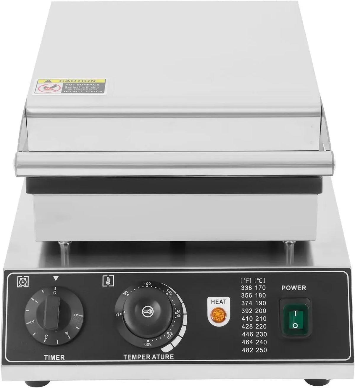 thermostat en continu et témoin de cuisson, plaques antiadhésives avec anti-débordement, Gaufrier 1750 W pour 4 gaufres belges, 12 x 12 cm, régulateur