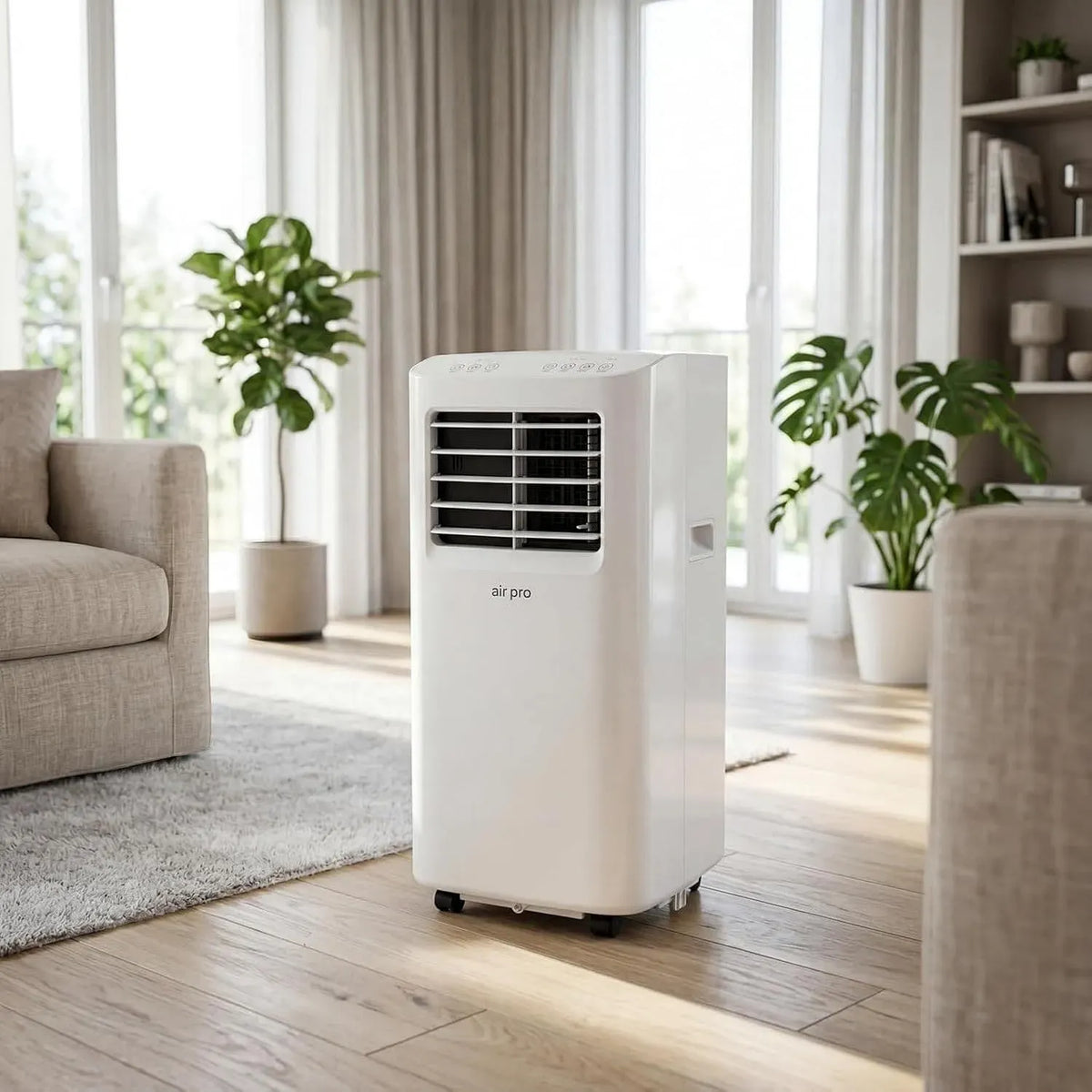 Climatiseur, HURUMA 4en1 24H, portable, extérieur, minuteur, Wi-Fi, blanc, 5000 BTU