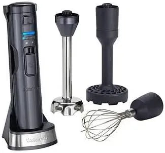 Blender CSB300BU, gris, mixeur électrique, sans fil, Cuisinart Style Collection Mixeur plongeant 3 en 1 sans fil