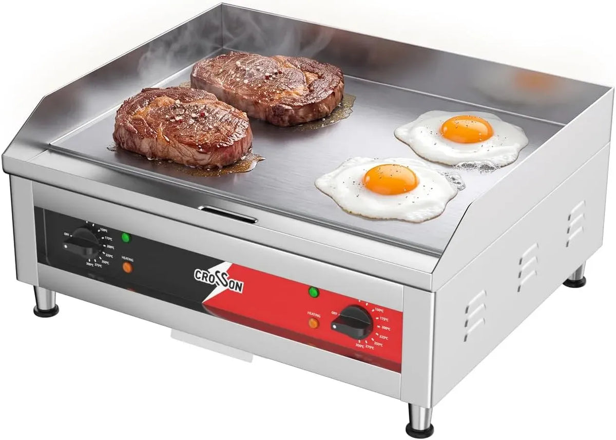/4000W 60x40CM Plaque chauffante électrique commerciale, pour plaque chauffante plate à haute résistance avec plaque chauffante en fer épais pour une