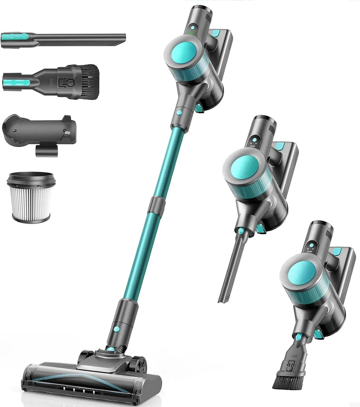 Aspirateur S245, silencieux, appareil électrique d'aspiration, Aspirateur Balai sans Fil Léger et Silencieux 3 en 1