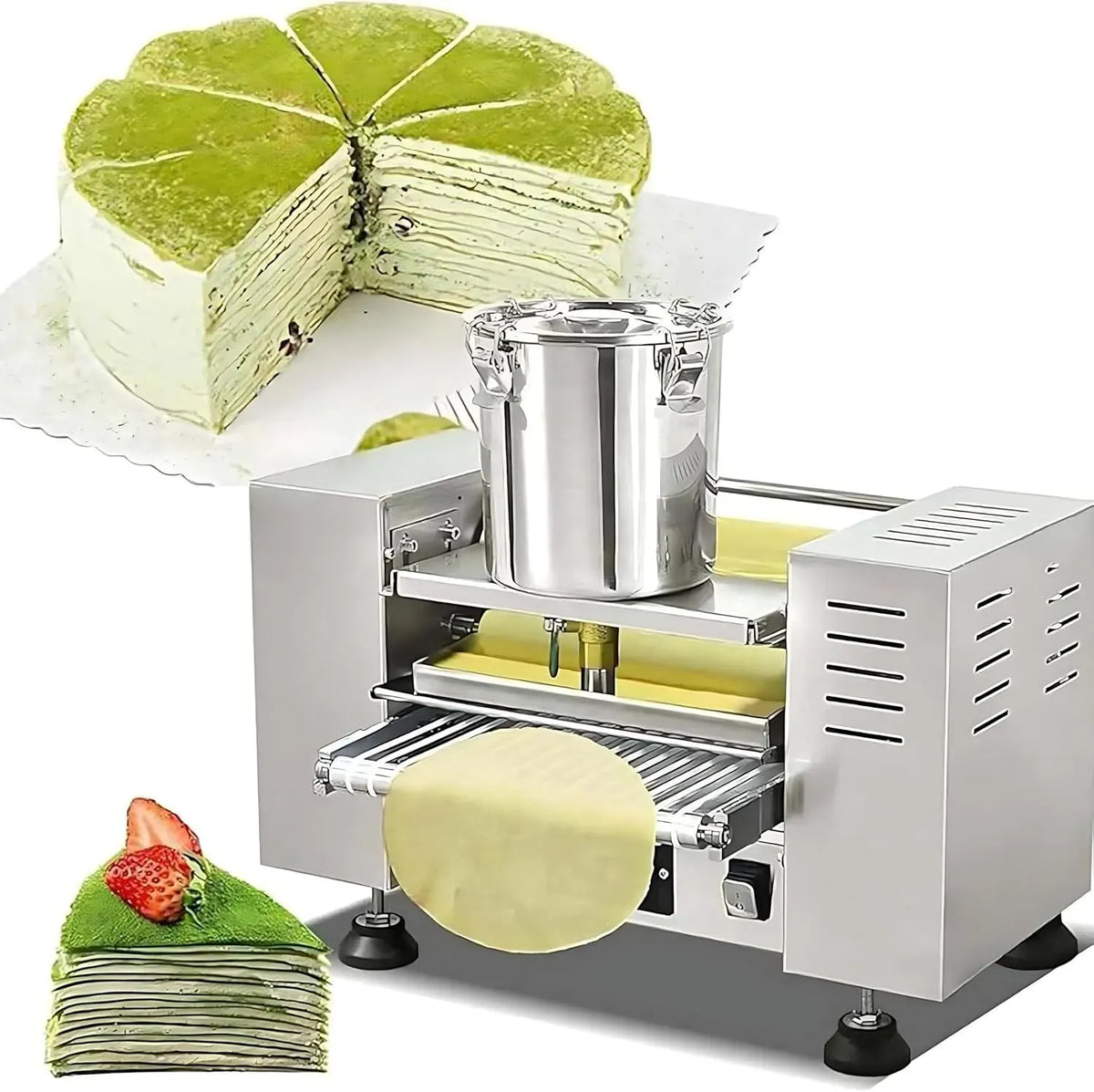 6in/8in/10in Machine à Crêpes, Moteur, décoration de salon, professionnel, fonction chauffante, pour Boulangeries