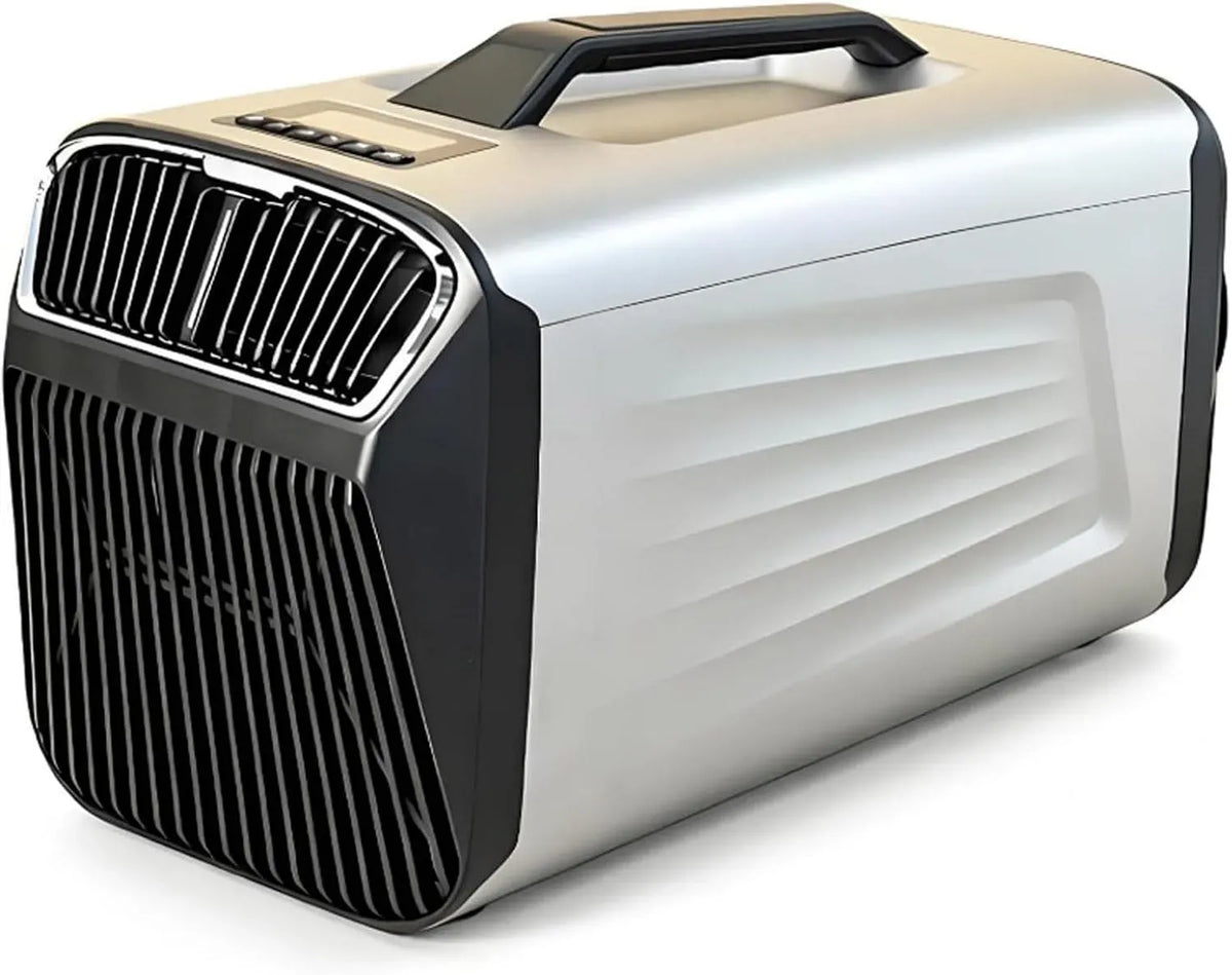 Climatiseur Silver-12V, 400 W, 12 V, portable, silencieux, camping, argenté, Refroidissement Rapide et Silencieux, idéal pour Le Camping