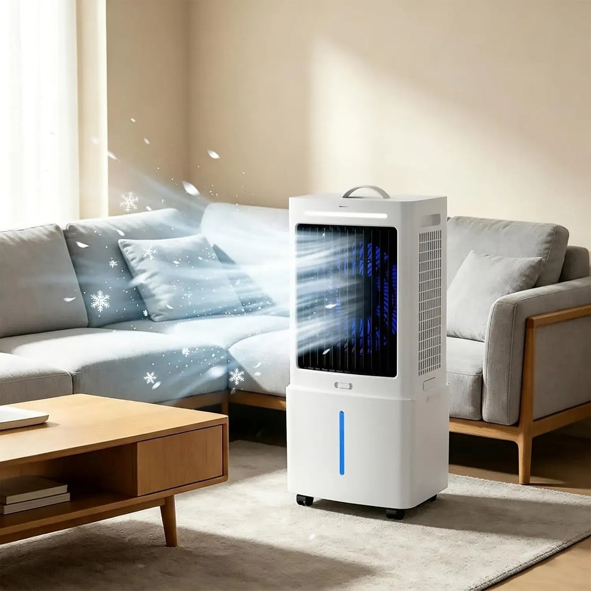 Climatiseur, 12 L, minuteur, 3 vitesses, grand réservoir, silencieux