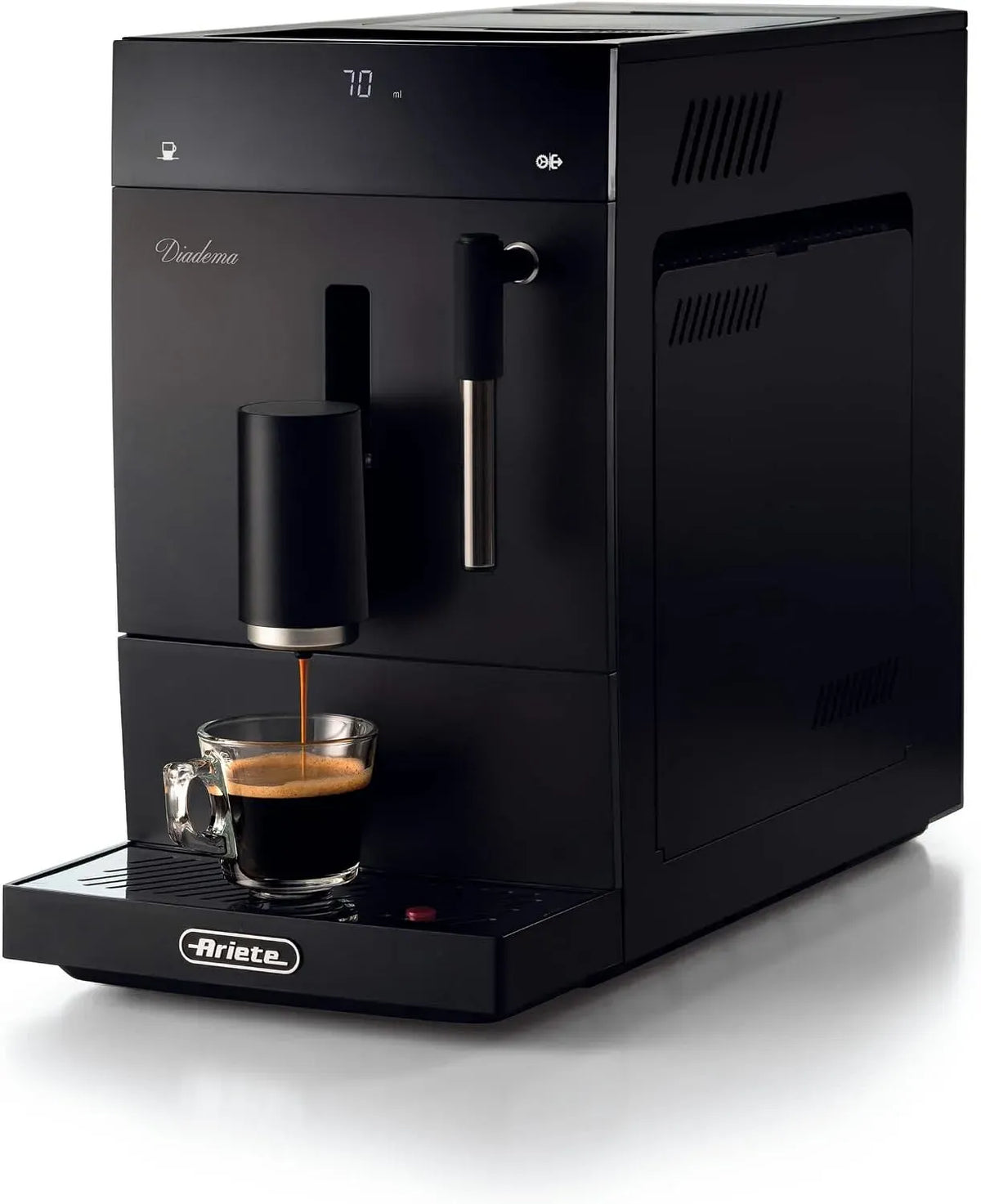 Machine à café automatique, 1350 W, noir, 19 bar, Ariete 1452 Diadema, Affichage LED, Unité Cappucino