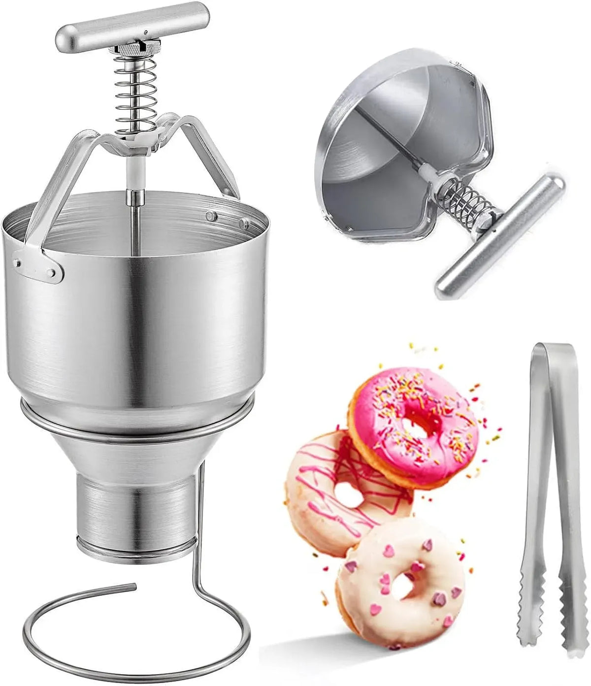 Machine à donuts, 3 L, machine à beignets, acier inoxydable