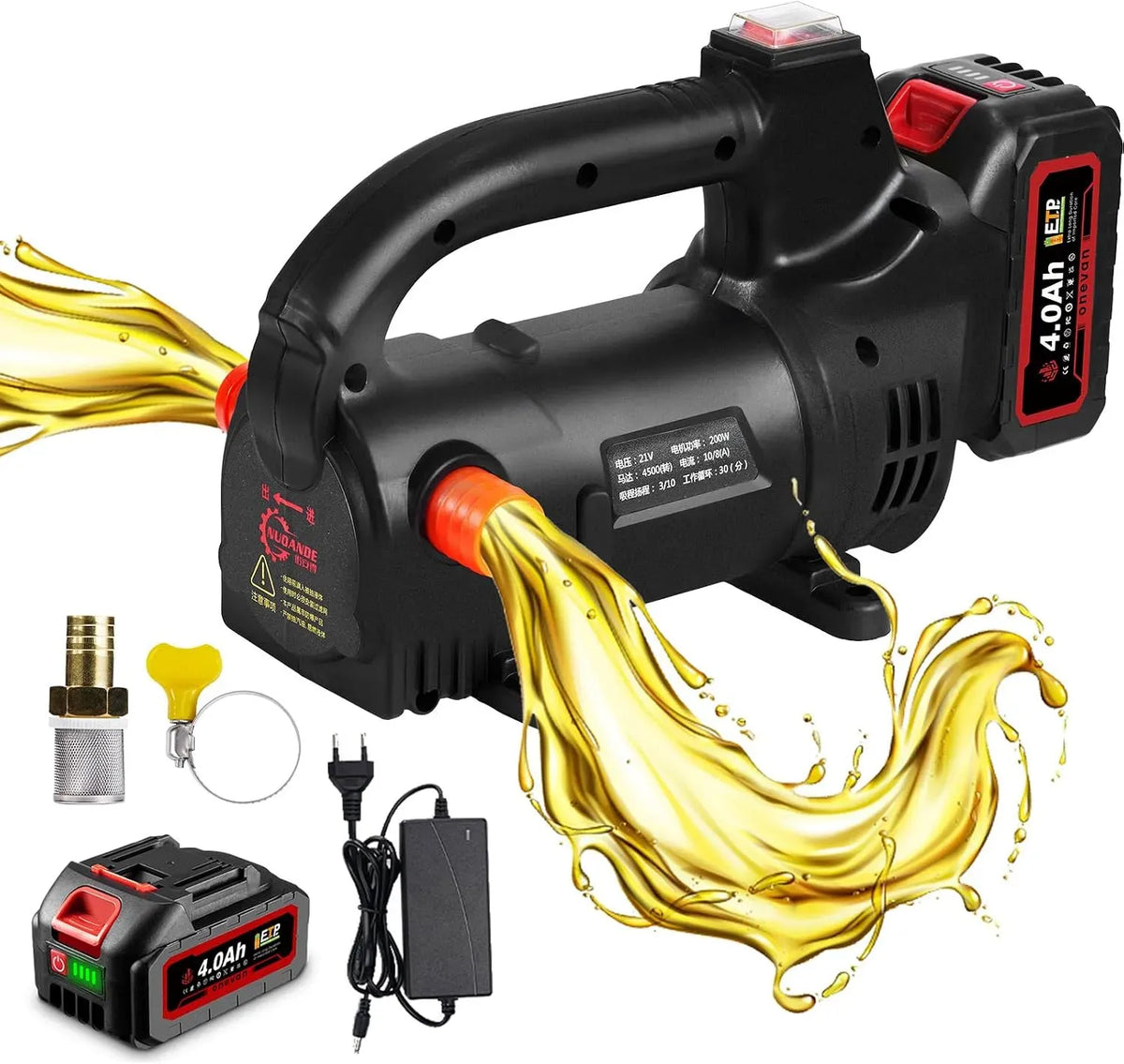 batterie, chargeur, pompe, portable, 40 L, sans fil, pour eau, ONEVAN
