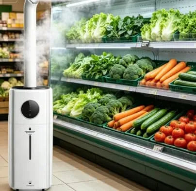 Humidificateur, humidificateur industriel, 21 L, 2000 ML/h, grand réservoir, pour Les supermarchés et Les Grandes serres.