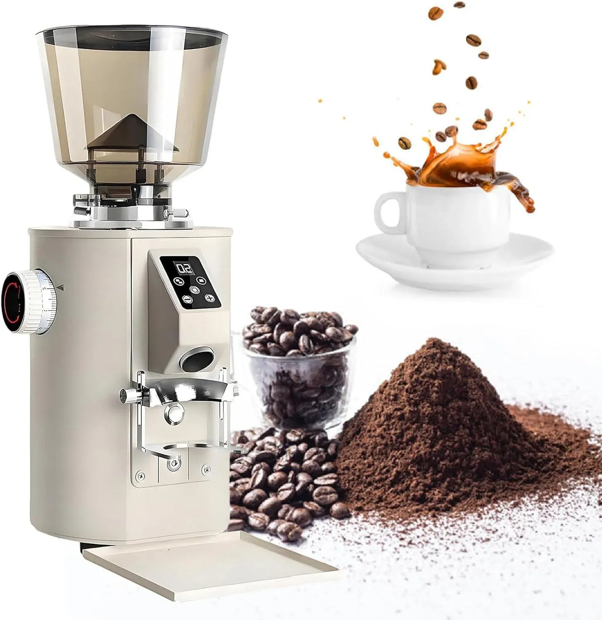 Lb/453 Moulin, broyeur à grains de café, 64 Mm, 453 G, tactile, professionnel