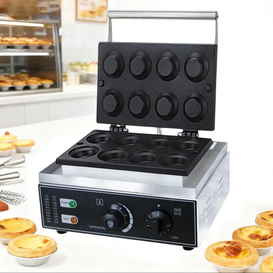 Tartelettes électriques double face, antiadhésives, 1550 W, lot de 8, for gaufres et tartelettes