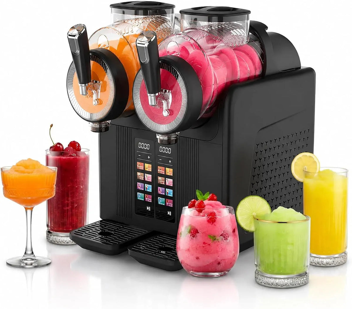 Machine à Granités, Machine à Boissons, machine à café électrique, 2 L, surface texturée, professionnel, restaurant, noir, pour Maison