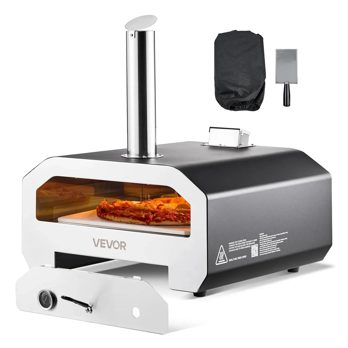VEVOR Four électrique à pizza, 857 x 593 x 697 mm, extérieur, camping, 406,4 mm