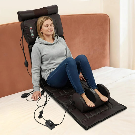 coussin, masseur, Tapis, 130 x 49 cm, minuteur, 9 modes, 9 niveaux, fonction chauffante
