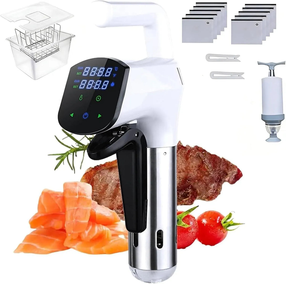 Cuiseur, appareil de cuisson sous vide, tactile, restaurant, fonction chauffante, blanc, pour Les Restaurants Occidentaux et Les Cuisines domestiq