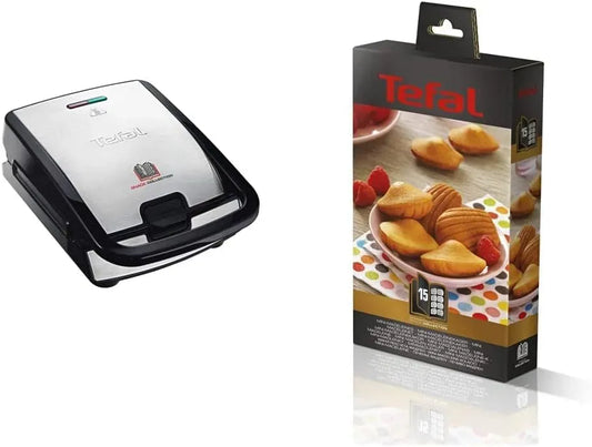 Tefal Accessoire pour appareil, 700 W, acier inoxydable, noir, 2 Plaques Interchangeables