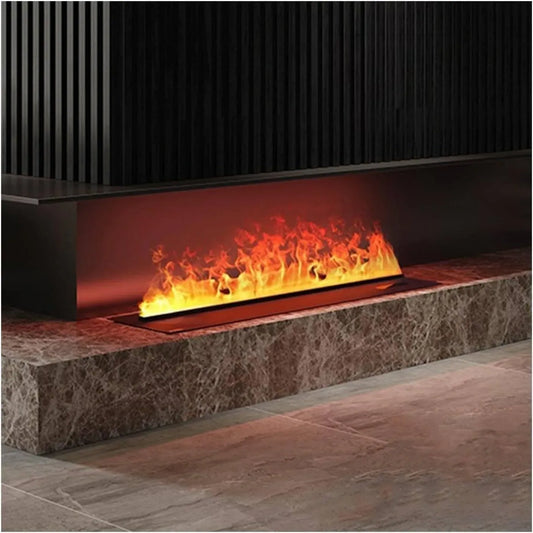 100cm/39.3in Cheminée électrique, cheminée à Vapeur d'eau, Ultra Fine et silencieuse, Panneau de Commande à écran Tactile avec télécommande