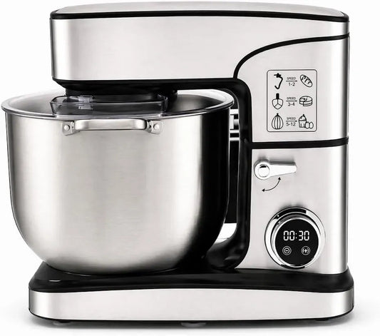 Robot de cuisine, 16 L, 800 W, professionnel, acier inoxydable, 6 vitesses