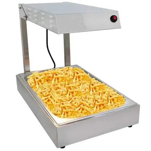 GN 1 CW-1/1 Idéal Frites, Réchaud Électrique Haute Performance pour Maintien au Chaud, Chauffe-Frites Professionnel GN 1/1 en Inox, CW-1/1, Snacks et