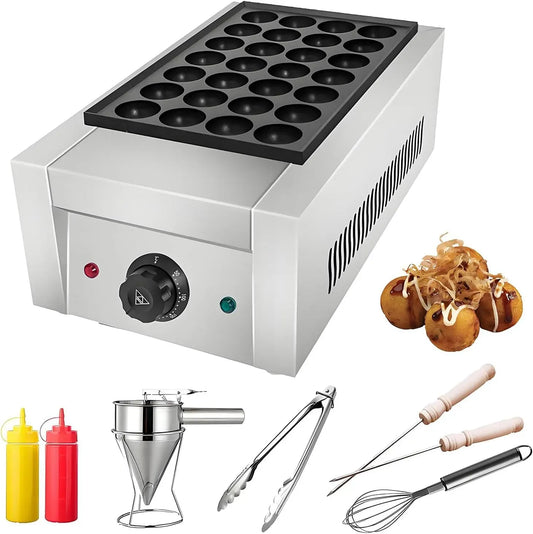 Plaque de cuisson, gril, professionnel, Appareil à Takoyaki Commercial 28 Pièces