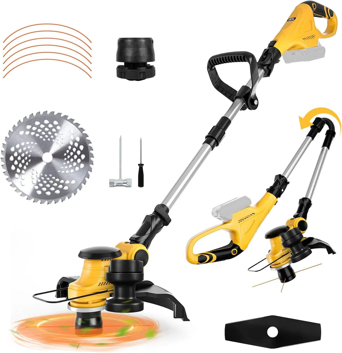 DeWalt batterie, moteur, 30 cm, 20 V, Coupe-bordures compatible avec batterie 20 V pliable 3 en 1 avec moteur brushless