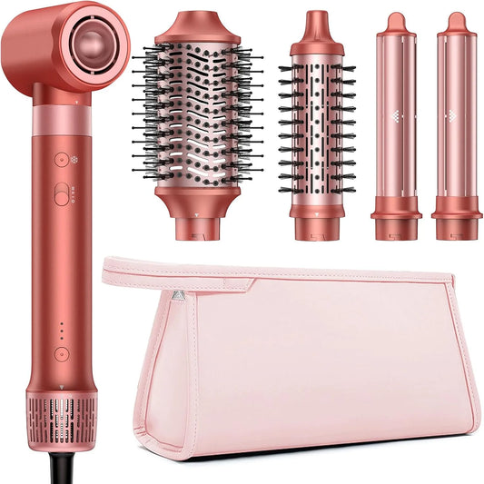Brosse, HITTIONA, Sèche Cheveux & Air Styler, 5 en 1 Brosse Soufflante avec Séchage Rapide