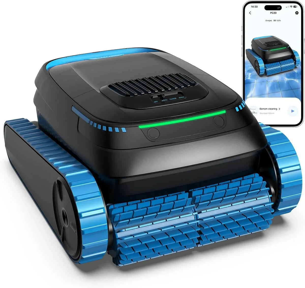 Aspirateur PC20, Navigation Intelligente & APP, Nettoyage pour Piscines Jusqu'à 170 m², Débit 18927 LPH, BOTLIFE Robot Piscine Sol, 2026 New