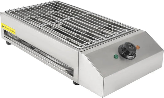 Barbecue, table, 2600 W, gril, camping, amovible, 2 zones de température, acier inoxydable, pour pique-nique