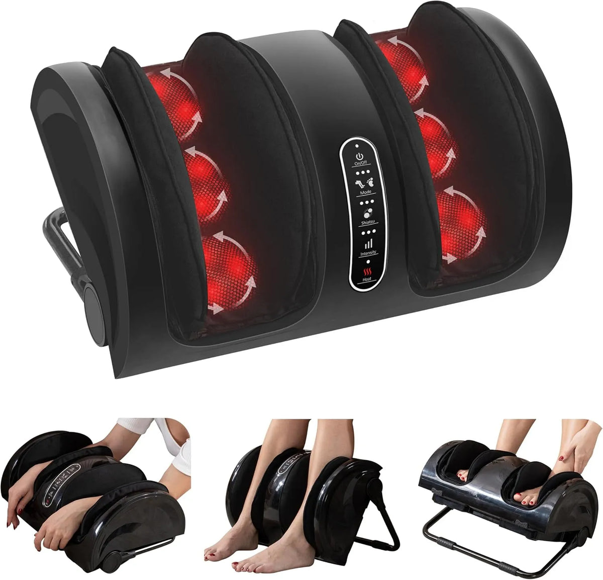 Masseur, fonction chauffante, Appareil, Snailax Appareil De Massage Des Pieds Avec Chaleur