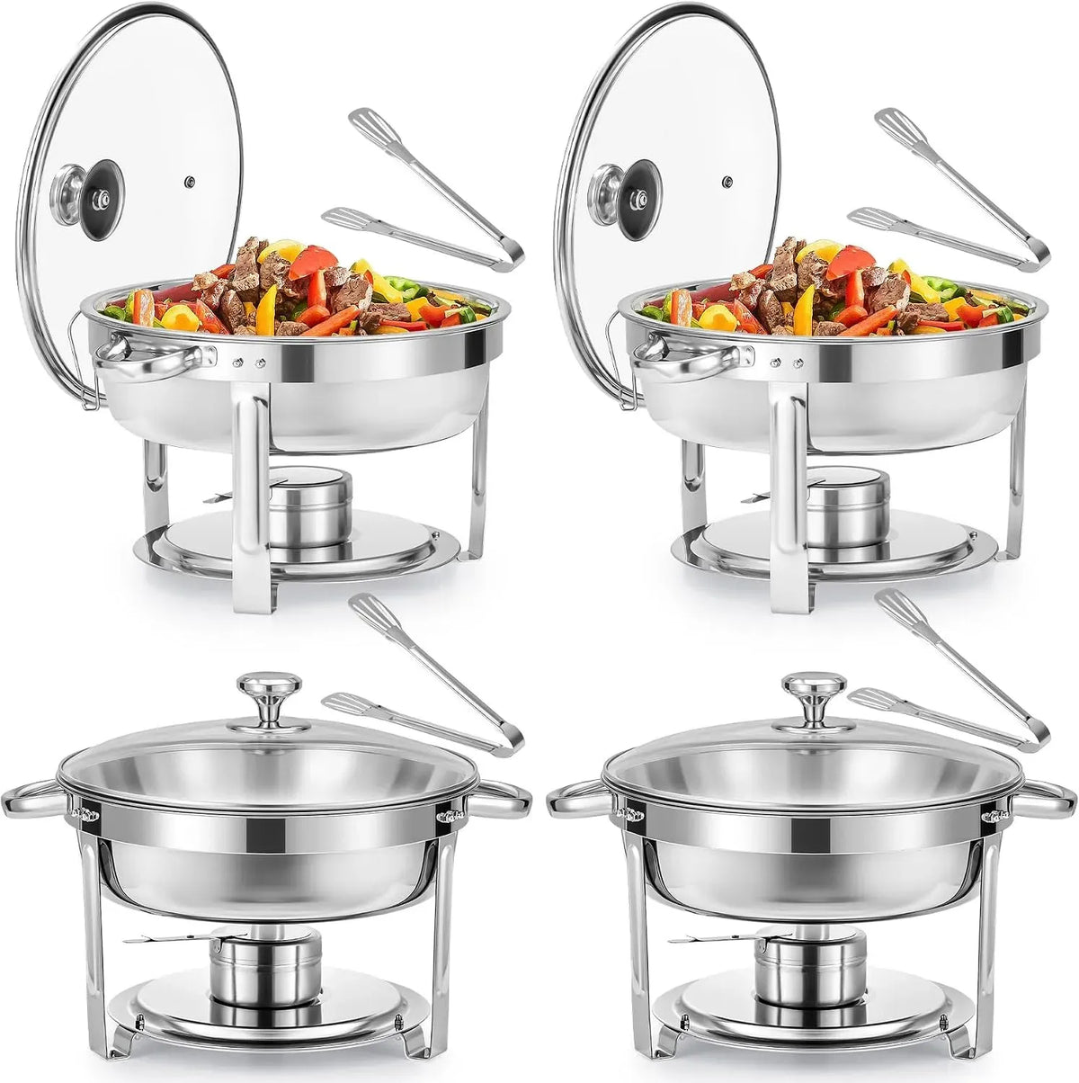Chauffe-plats de buffet, 5,5 L, WILPREP, acier inoxydable