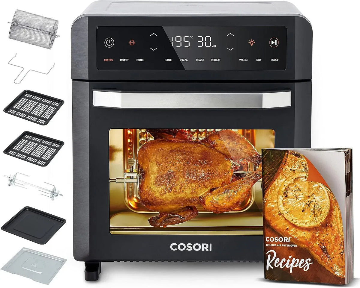Four électrique, 12 L, 1800 W, COSORI, compact, Friteuse sans Huile 1800w, Fonctions 11 en 1 avec Airfryer
