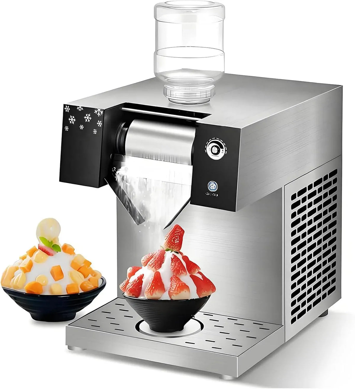Machine à glaçons, professionnel, acier inoxydable, Vitesse Réglable pour Snack-Bar Glacier 180kg