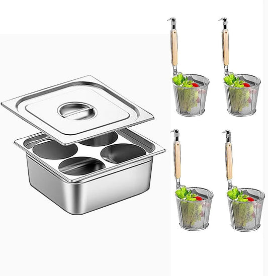 panier-filtre, vapeur, restaurant, acier inoxydable, cuisine domestique