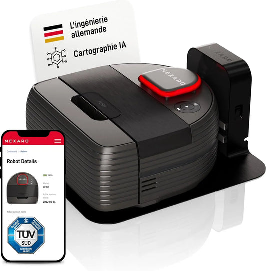 Robot aspirateur NR 1500, professionnel, Petit Vacuum Cleaner avec Licence HUB 36 Mois, pour 400m² & 250 Min d'autonomie, certifié TÜV & Filtre HEPA