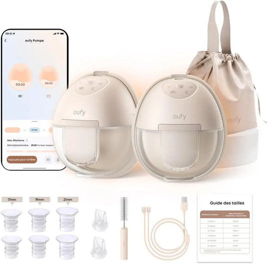 Tire-lait, pompe d'allaitement, eufy, portable, application, contrôle par application