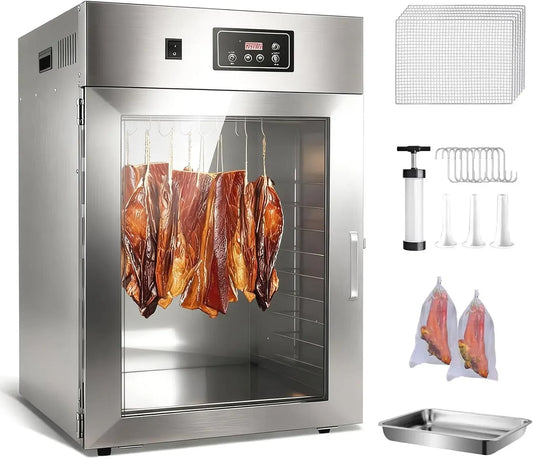 24H déshydrateur alimentaire, Armoire, 800 W, 30 à 90 °C, minuteur, pour Viande, Séchoir