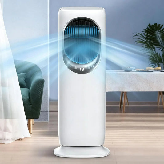 Climatiseur 4-en-1, portable, minuteur, oscillation, oscillation à 90°, 3 modes, minuterie 12 h