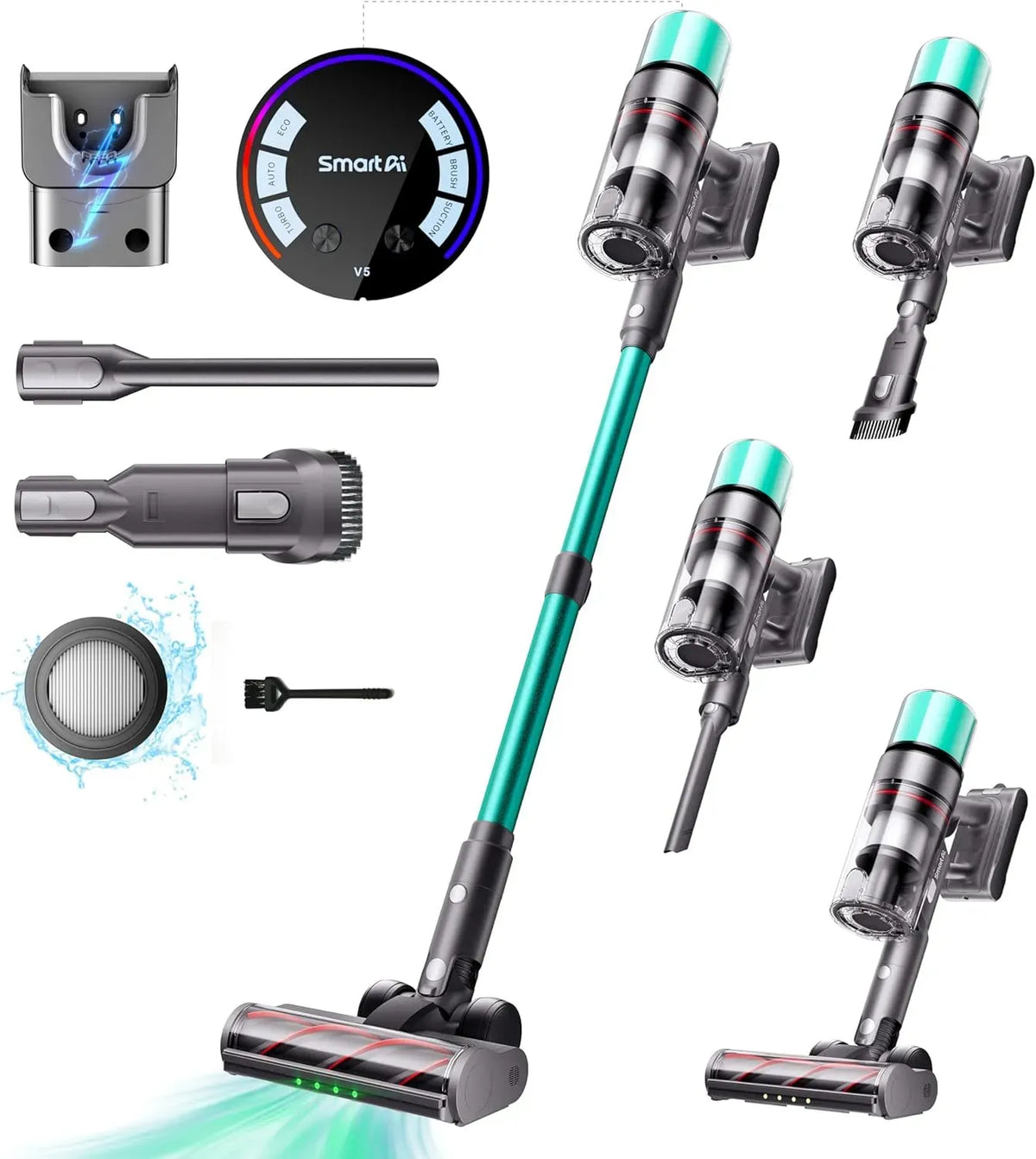 Aspirateur, 600 W, Filtre HEPA Et Système Anti-Emmêlement Pour Tapis, 55 kPa, 80 Min