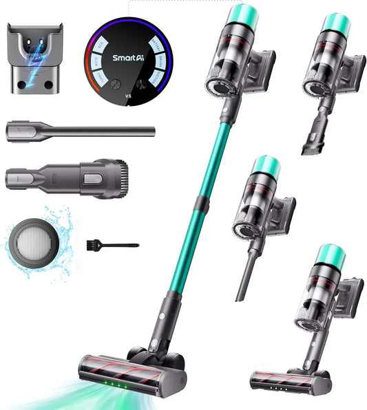 Aspirateur, 600 W, Filtre HEPA Et Système Anti-Emmêlement Pour Tapis, 55 kPa, 80 Min
