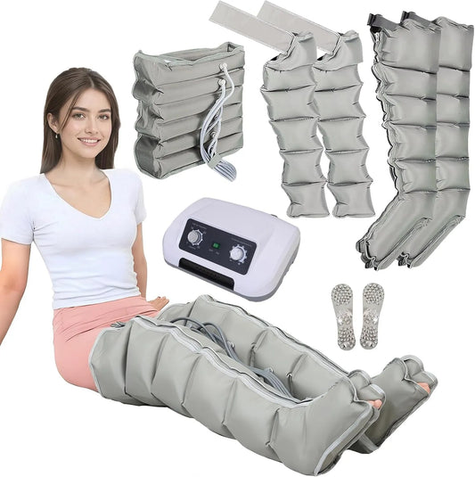 appareil de pressothérapie pour les jambes, professionnel, gris, pour la Maison 6 Chambres Appareil de Massage Jambe Drain