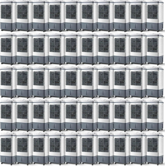 Climatiseur, 20 L, 50 pcs Rafraîchisseur d'Air Évaporatif 20L, 2 Boîtes à Glace