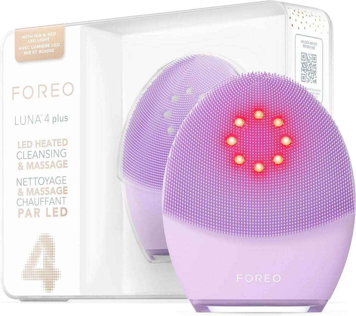 LUNA 4 Masseur, Brosse, rouge, FOREO LUNA, LED