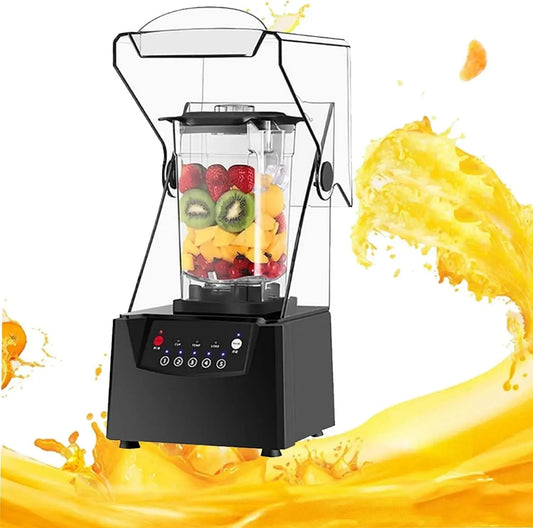 Blender, 20x21x58cm, 2 L, 2200 W, 75 dB, professionnel, silencieux, acier inoxydable, 6 Lames Inox 17000 tr/min Concasse Glace
