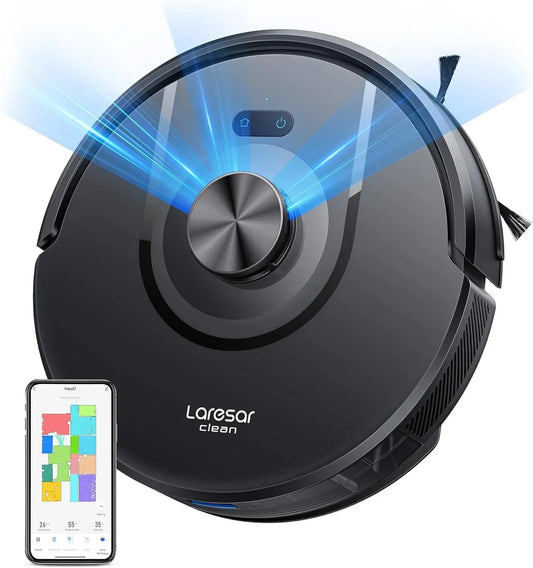 Robot aspirateur, Aspirateur 200Mins, Wi-Fi, 8000Pa Robot Navigation LiDAR Laveur, Commande Alexa/APP/WiFi