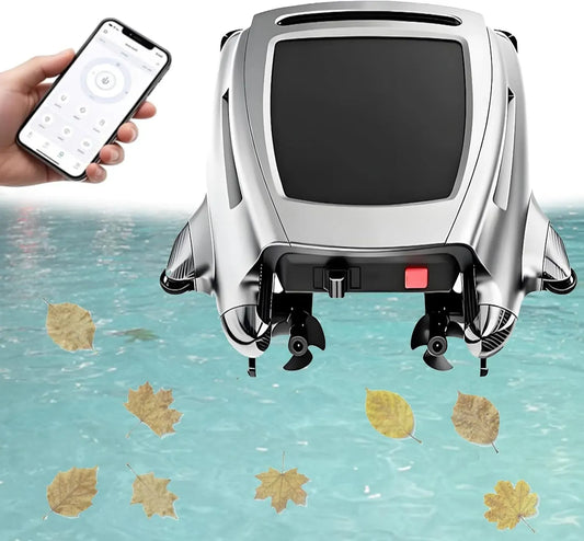 24h/24 7j/7 robot nettoyeur de piscine, Batterie, application, sans fil, pour Tous Types de Surfaces