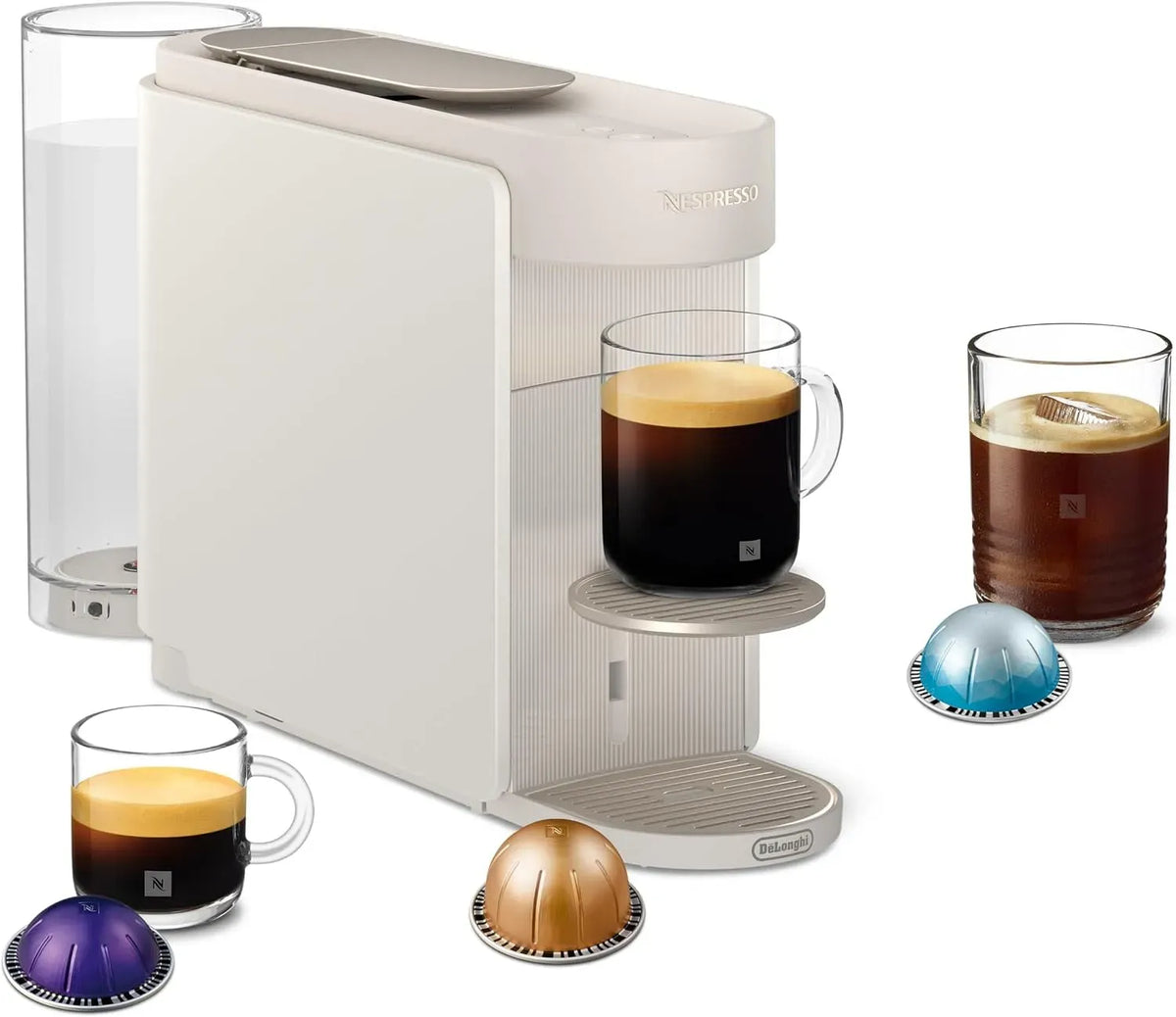 De'Longhi ENV200.W Machine à caf, machine à café électrique, 1,4 L, grand réservoir, fonction chauffante, blanc
