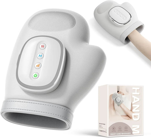 appareil électrique de massage des mains, Masseur, fonction chauffante, gris, pour soulager les mains, AIRSEE