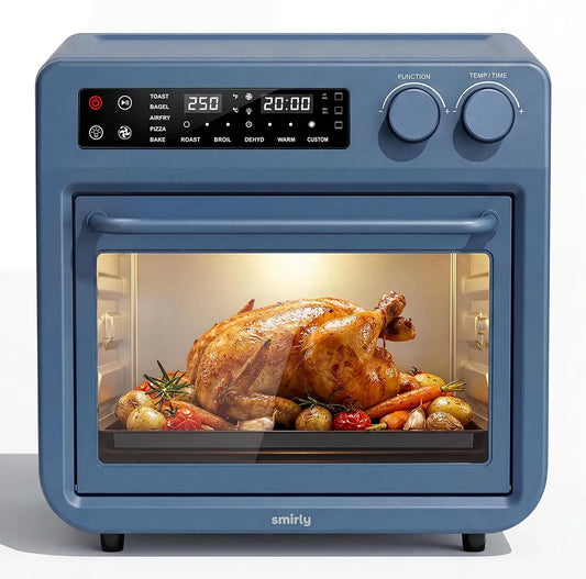 Four électrique, 25 L, SMIRLY, tactile, gril, bleu, écran tactile